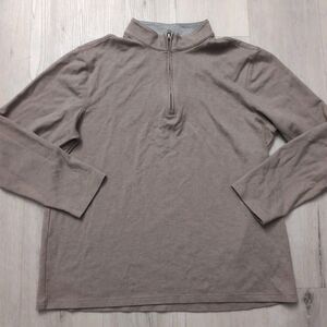 Mizzen+Main Men’s Quarter‑Zip Pullover — Taupe